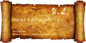 Ugrai László névjegykártya