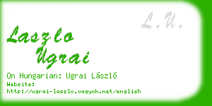 laszlo ugrai business card